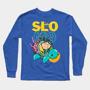 In slow motion like the turtle. Word in abbreviation: SLOMO. Long Sleeve T-Shirt